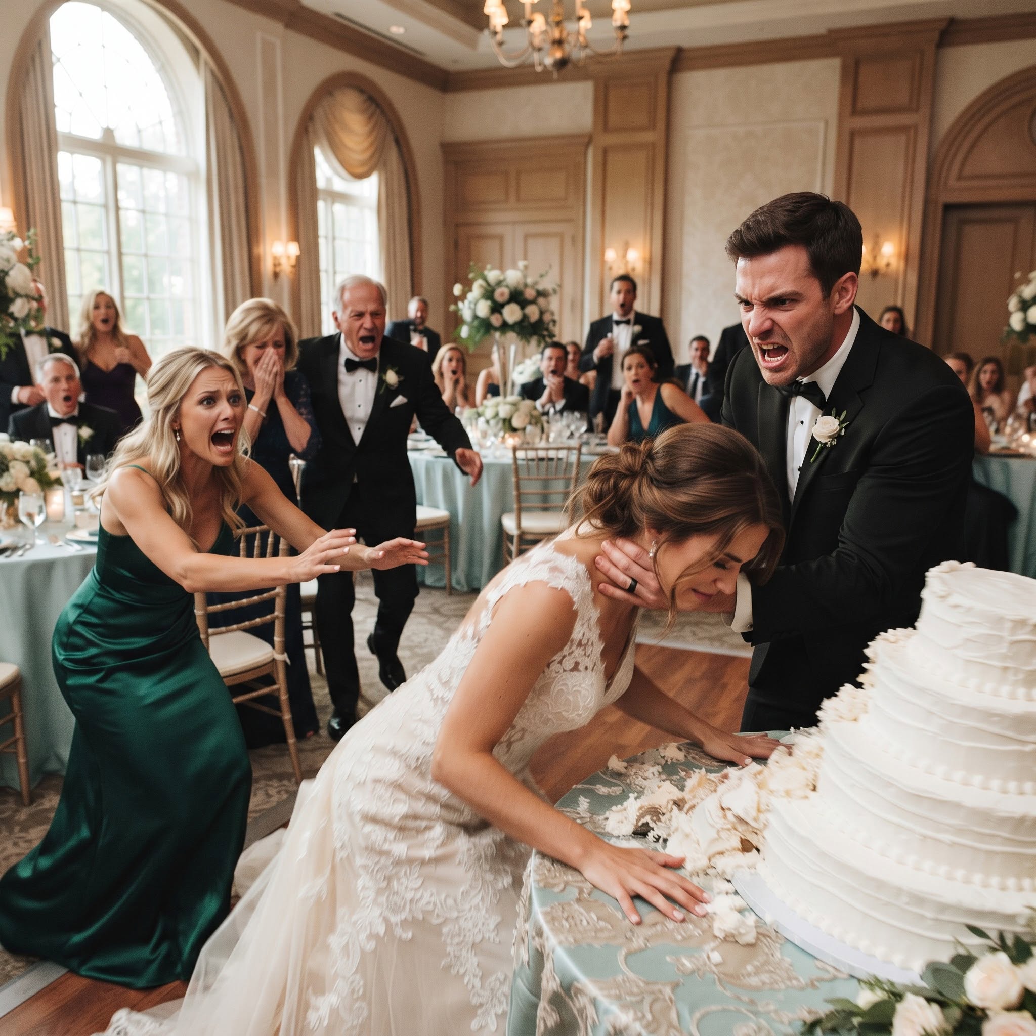 "Don't Embarrass Me," My Billionaire Husband Warned—Then He Shoved My Face Face-Down Into Our 5-Tier Cake In Front Of 100 Guests, Unaware The Entire Reception Was Being Live-Streamed To Wall Street