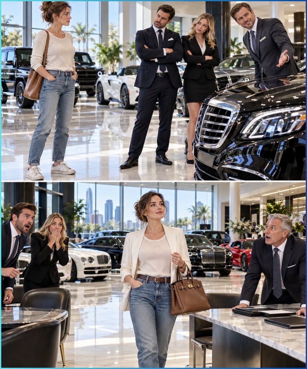 Manager Told A Woman In Worn Sneakers To Leave—Until She Asked What The Whole Showroom Cost!