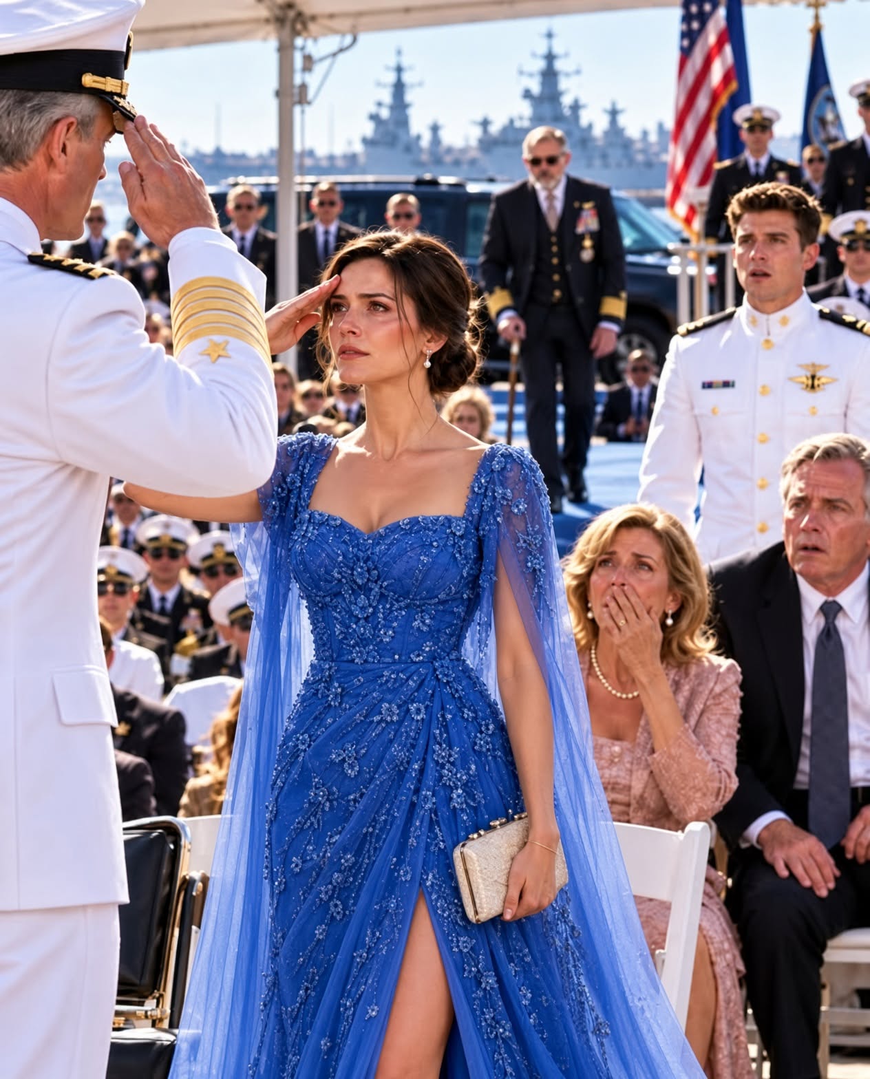 The Navy Cross Pinned To My Dress Silenced My Family—Until The Shadow Admiral Challenged My Command At Dawn!